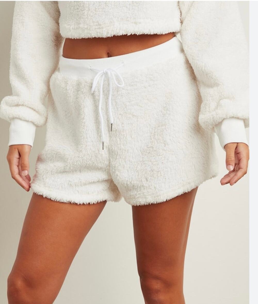 NWT World Market Lounge Sherpa Fleece Shorts size S/M